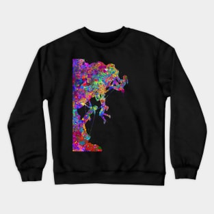 Climber friendship watercolor art Crewneck Sweatshirt